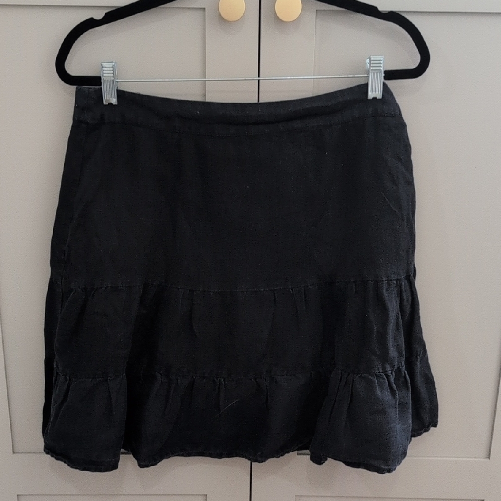 GAP Charcoal A-Line Tiered Skirt